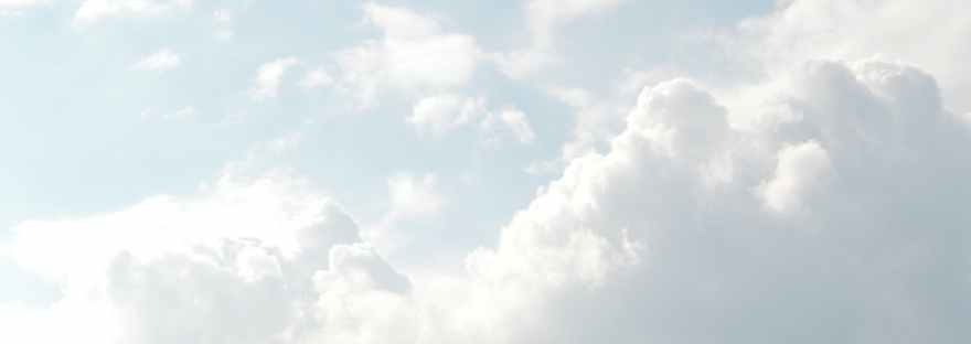 white clouds on blue sky